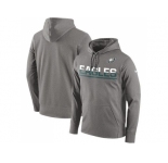 Men's Philadelphia Eagles Nike Gray Sideline Circuit Pullover Performance Hoodie