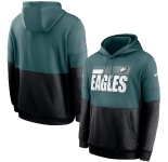 Men's Philadelphia Eagles Nike Green Black Sideline Impact Lockup Performance Pullover Hoodie