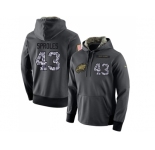 NFL Men's Nike Philadelphia Eagles #43 Darren Sproles Stitched Black Anthracite Salute to Service Player Performance Hoodie