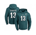 Nike Philadelphia Eagles #13 Nelson Agholor Midnight Green Name & Number Pullover NFL Hoodie
