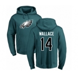 Nike Philadelphia Eagles #14 Mike Wallace Green Name & Number Logo Pullover Hoodie