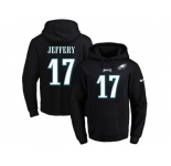 Nike Philadelphia Eagles #17 Alshon Jeffery Black Name & Number Pullover NFL Hoodie