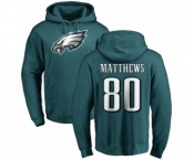 Nike Philadelphia Eagles #80 Jordan Matthews Green Name & Number Logo Pullover Hoodie