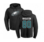 Nike Philadelphia Eagles #80 Markus Wheaton Black Name & Number Logo Pullover Hoodie