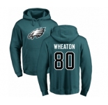 Nike Philadelphia Eagles #80 Markus Wheaton Green Name & Number Logo Pullover Hoodie
