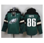 Nike Philadelphia Eagles #86 Zach Ertz Green Player Pullover Hoodie