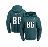 Nike Philadelphia Eagles #86 Zach Ertz Midnight Green Name & Number Pullover NFL Hoodie