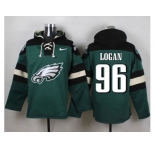 Nike Philadelphia Eagles #96 Bennie Logan Green Player Pullover Hoodie