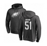Philadelphia Eagles #51 Zach Brown Ash One Color Pullover Hoodie