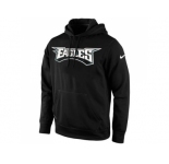Philadelphia Eagles Nike Black KO Wordmark Performance Hoodie