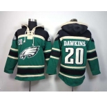 nike nfl jerseys philadelphia eagles #20 brian dawkins black-green[pullover hooded sweatshirt]