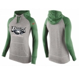 Women Nike Philadelphia Eagles Performance Hoodie Grey & Green_1