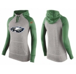Women Nike Philadelphia Eagles Performance Hoodie Grey & Green_2