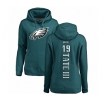 Women's Nike Philadelphia Eagles #19 Golden Tate III Green Backer Pullover Hoodie