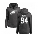 Women's Nike Philadelphia Eagles #94 Haloti Ngata Ash One Color Pullover Hoodie