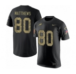 Nike Philadelphia Eagles #80 Jordan Matthews Black Camo Salute to Service T-Shirt