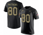 Nike Philadelphia Eagles #80 Jordan Matthews Black Camo Salute to Service T-Shirt