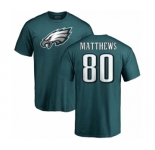 Nike Philadelphia Eagles #80 Jordan Matthews Green Name & Number Logo T-Shirt