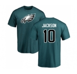 Philadelphia Eagles #10 DeSean Jackson Green Name & Number Logo T-Shirt