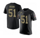 Philadelphia Eagles #51 Zach Brown Black Camo Salute to Service T-Shirt