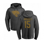 Football Jacksonville Jaguars #15 Gardner Minshew II Ash One Color Pullover Hoodie