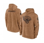 Men's Jacksonville Jaguars 2023 Brown Salute to Service Pullover Hoodie