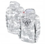 Men's Jacksonville Jaguars 2024 Arctic Camo Salute To Service Club Fleece Pullover Hoodie