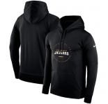 Men's Jacksonville Jaguars Nike Black Sideline Property Of Wordmark Logo Performance Pullover Hoodie