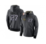 NFL Men's Nike Jacksonville Jaguars #27 Leonard Fournette Stitched Black Anthracite Salute to Service Player Performance Hoodie