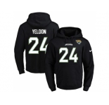 Nike Jacksonville Jaguars #24 T.J. Yeldon Black Name & Number Pullover NFL Hoodie