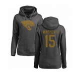 Football Women's Jacksonville Jaguars #15 Gardner Minshew II Ash One Color Pullover Hoodie