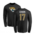 Football Jacksonville Jaguars #17 DJ Chark Black Name & Number Logo Long Sleeve T-Shirt