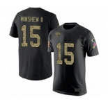 Football Men's Jacksonville Jaguars #15 Gardner Minshew II Black Camo Salute to Service T-Shirt
