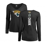 Football Women's Jacksonville Jaguars #17 DJ Chark Black Backer Slim Fit Long Sleeve T-Shirt