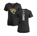 Football Women's Jacksonville Jaguars #17 DJ Chark Black Backer V-Neck T-Shirt