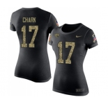 Football Women's Jacksonville Jaguars #17 DJ Chark Black Camo Salute to Service T-Shirt