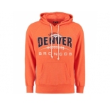 Denver Broncos Majestic Orange First Down Tri-Blend Pullover Hoodie