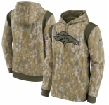Men's Denver Broncos Nike Camo 2021 Salute To Service Therma Performance Pullover Hoodie