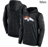 Men's Denver Broncos Nike Charcoal 2021 NFL Crucial Catch Therma Pullover Hoodie