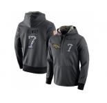 NFL Men's Nike Denver Broncos #7 John Elway Stitched Black Anthracite Salute to Service Player Performance Hoodie