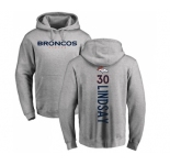 NFL Nike Denver Broncos #30 Phillip Lindsay Ash Backer Pullover Hoodie