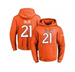 Nike Denver Broncos #21 Aqib Talib Orange Name & Number Pullover NFL Hoodie