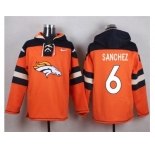 Nike Denver Broncos #6 Mark Sanchez Orange Player Pullover NFL Hoodie