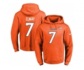 Nike Denver Broncos #7 John Elway Orange Name & Number Pullover NFL Hoodie