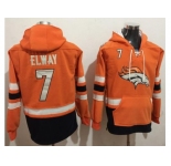 Nike Denver Broncos #7 John Elway Orange Navy Blue Name & Number Pullover NFL Hoodie