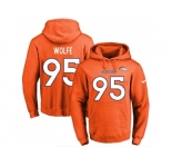 Nike Denver Broncos #95 Derek Wolfe Orange Name & Number Pullover NFL Hoodie