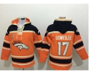 nike nfl jerseys denver broncos #17 osweiler black-orange[pullover hooded sweatshirt]