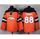 nike nfl jerseys denver broncos #80 thomas black-orange[pullover hooded sweatshirt]