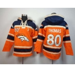 nike nfl jerseys denver broncos #80 thomas blue-orange[pullover hooded sweatshirt]