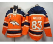 nike nfl jerseys denver broncos #83 welker orange-blue[pullover hooded sweatshirt]